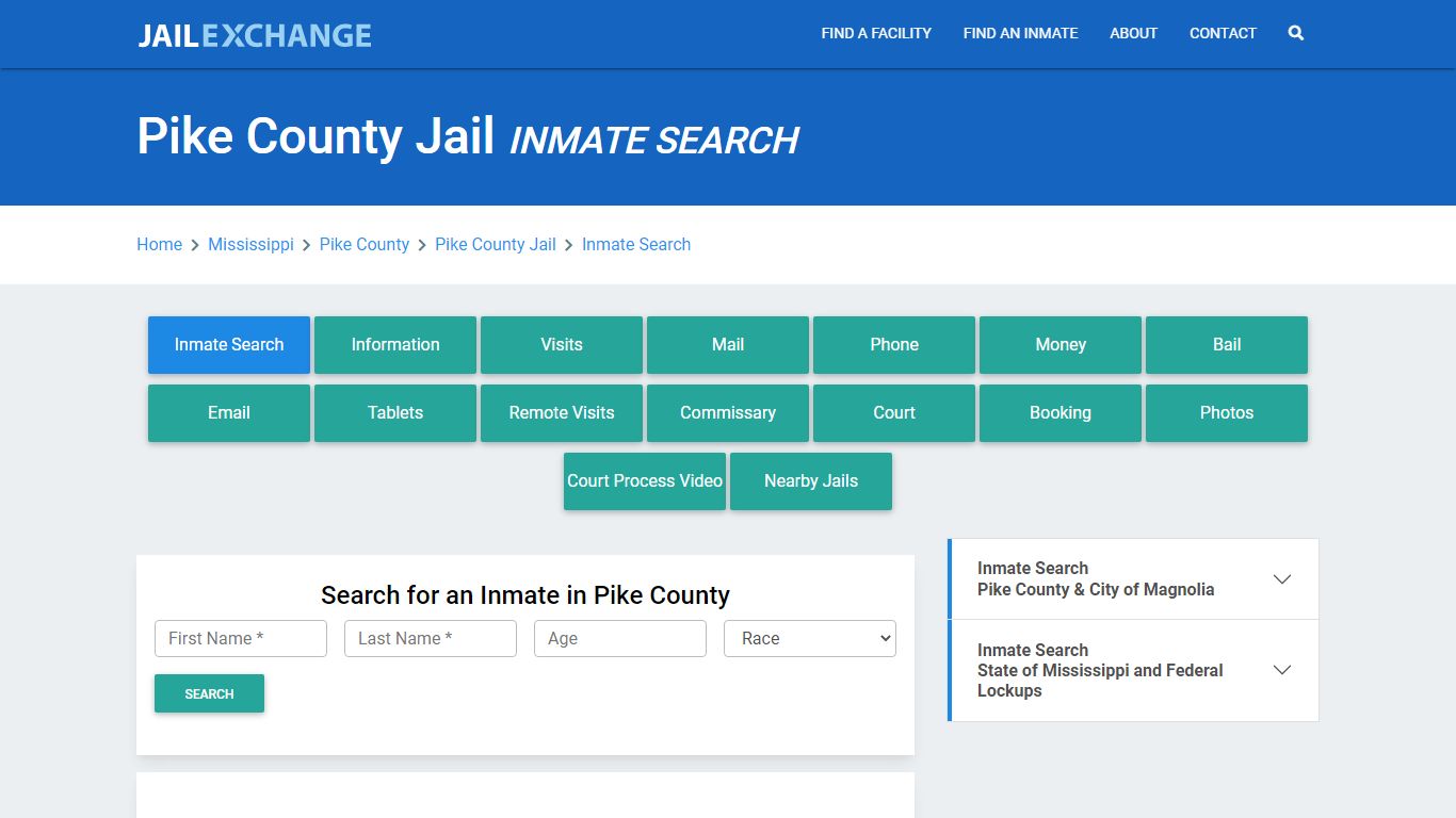 Pike County Jail, MS Inmate Search: Roster & Mugshots - Jail Exchange